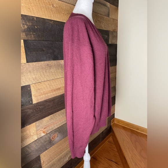 Club Room Burgundy Men’s 100% Cashmere V-Neck Sweater Size XXL - Picture 4 of 7